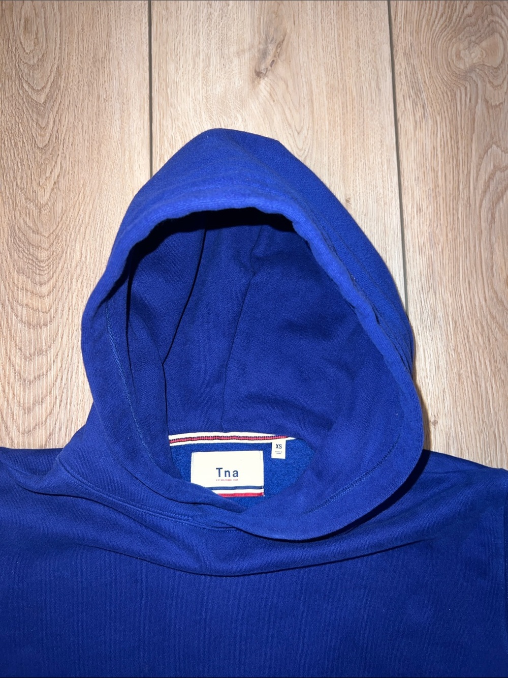 Vintage TNA Royal Blue Cropped Hoodie - Picture 3 of 15